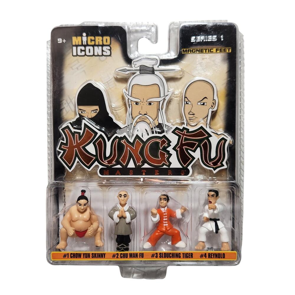 Micro Icons Kung Fu Masters Series 1 Magnetic Feet 2" Figures 2004 Brand New